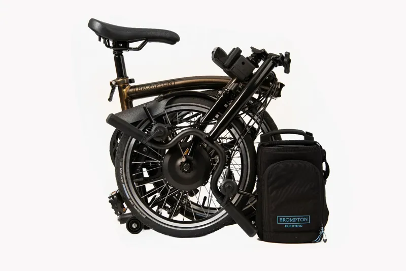 Brompton Electric C-Line Explore Mid Bar Folding Electric Bike 2022 Black Laquer-3